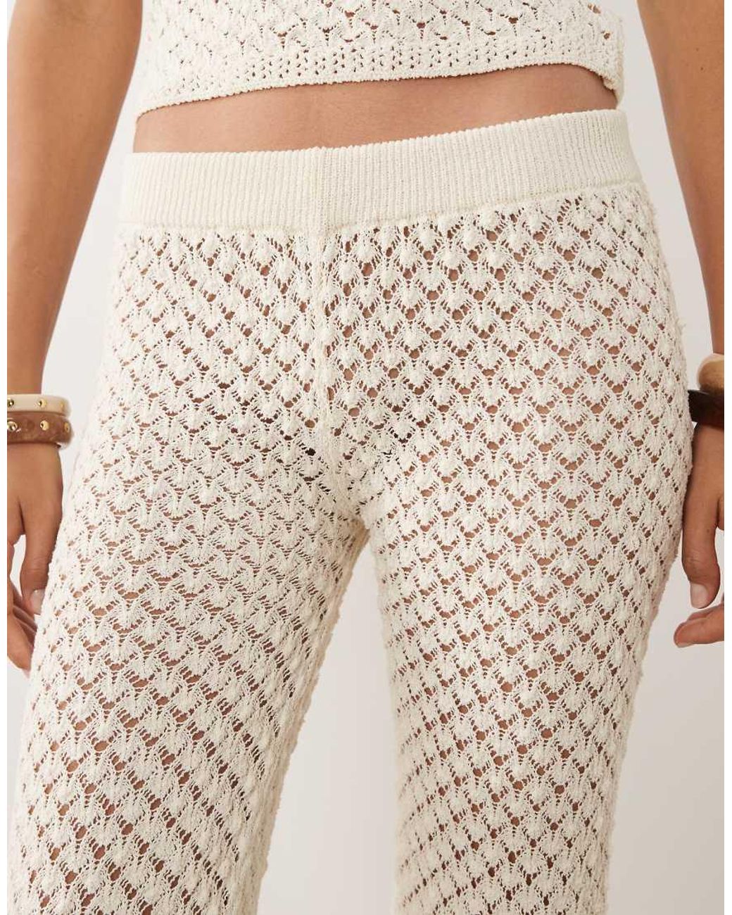 Mango Natural Shanghai Knitted Trouser Co-ord