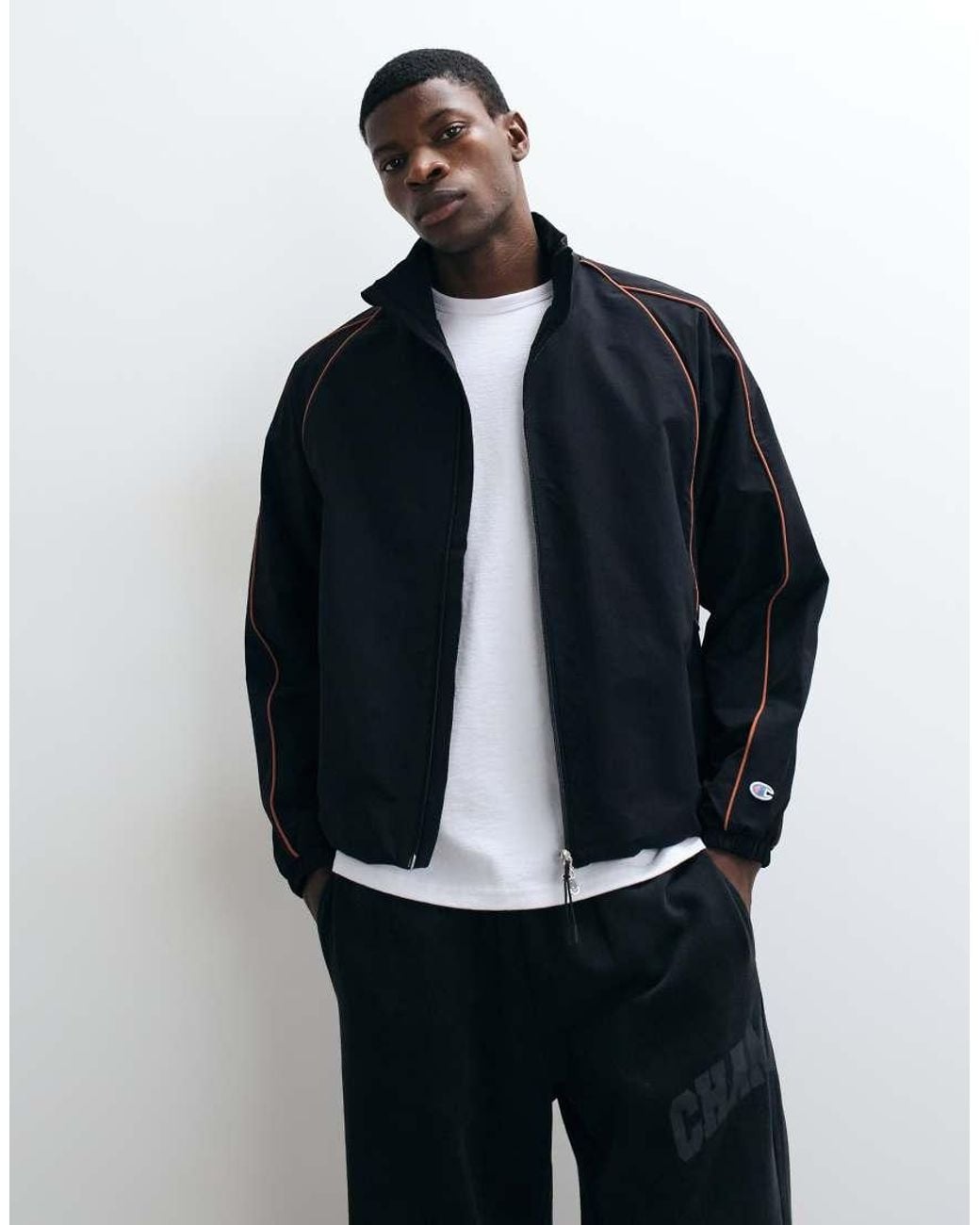 Champion Black Future Memories Oversized Full Zip Jacket for men