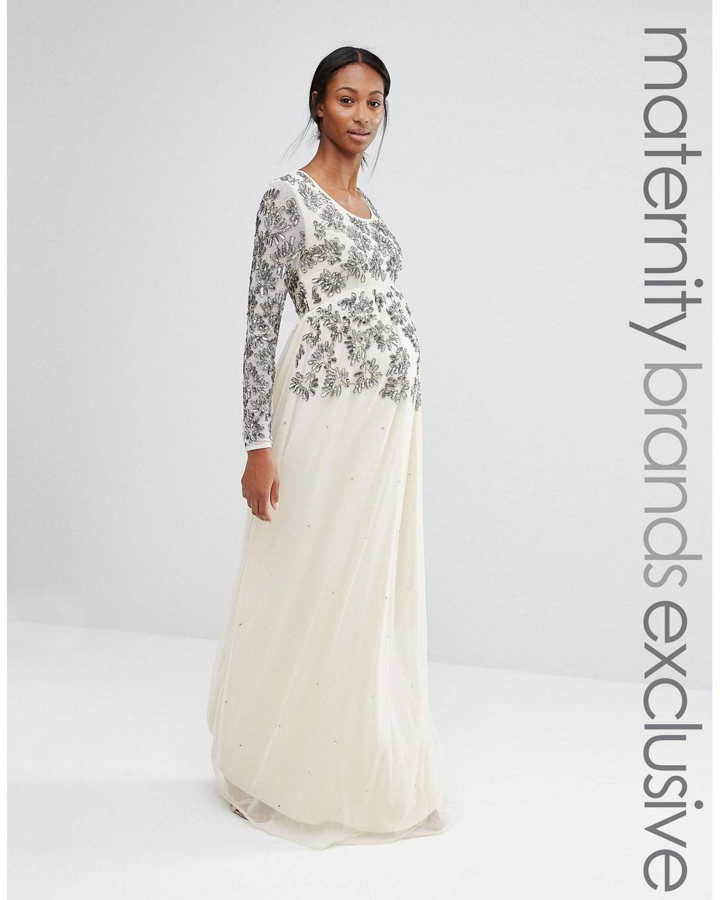 Maya long cheap sleeve maxi dress