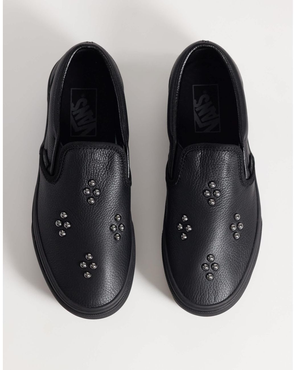 Vans Black Classic stackform slip-on mit nieten