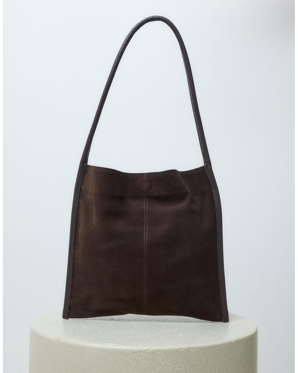 ASOS Black Flat Suede Shoulder Bag