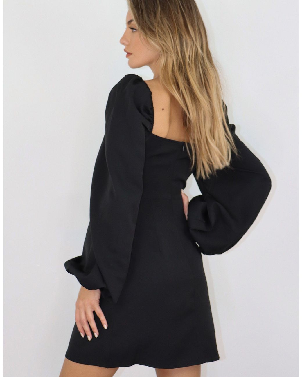 Missguided black top milkmaid dress
