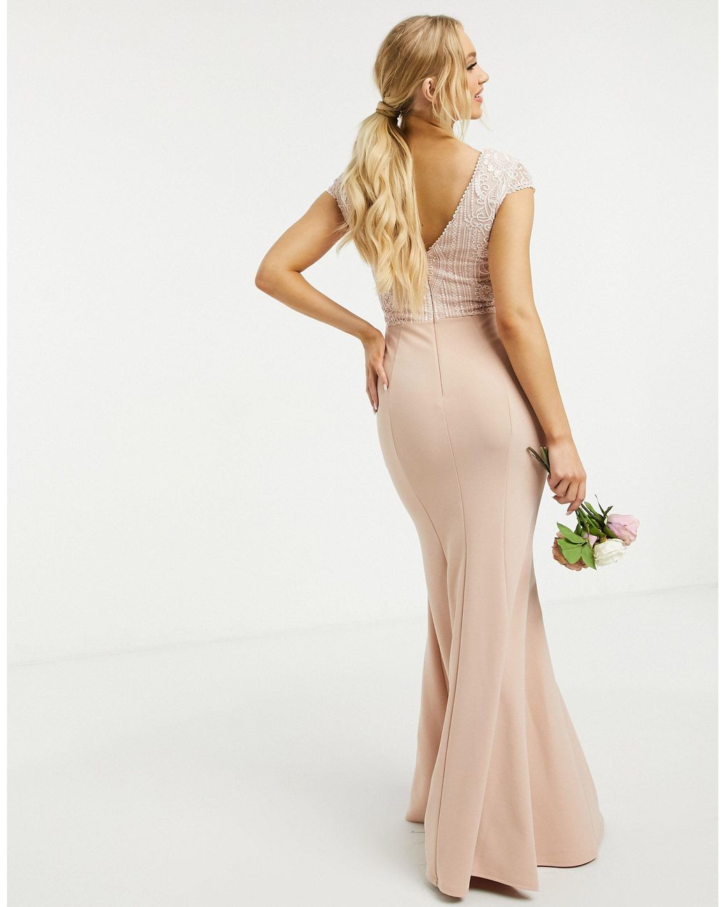 lipsy pink bridesmaid dress