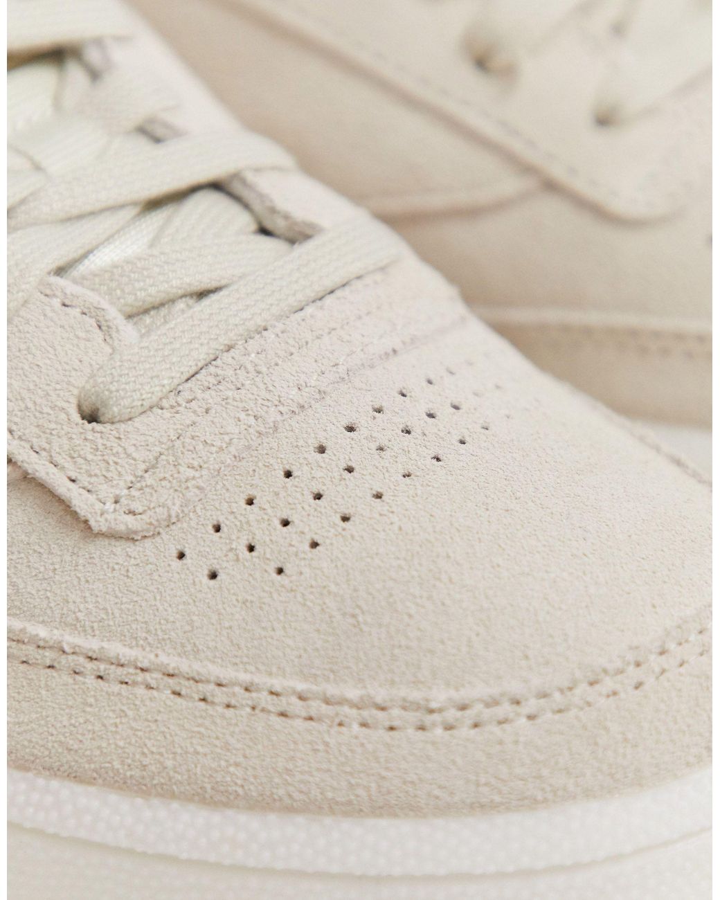 Reebok Exclusive To Asos Suede Club C With Neon Heel Counter-white | Lyst