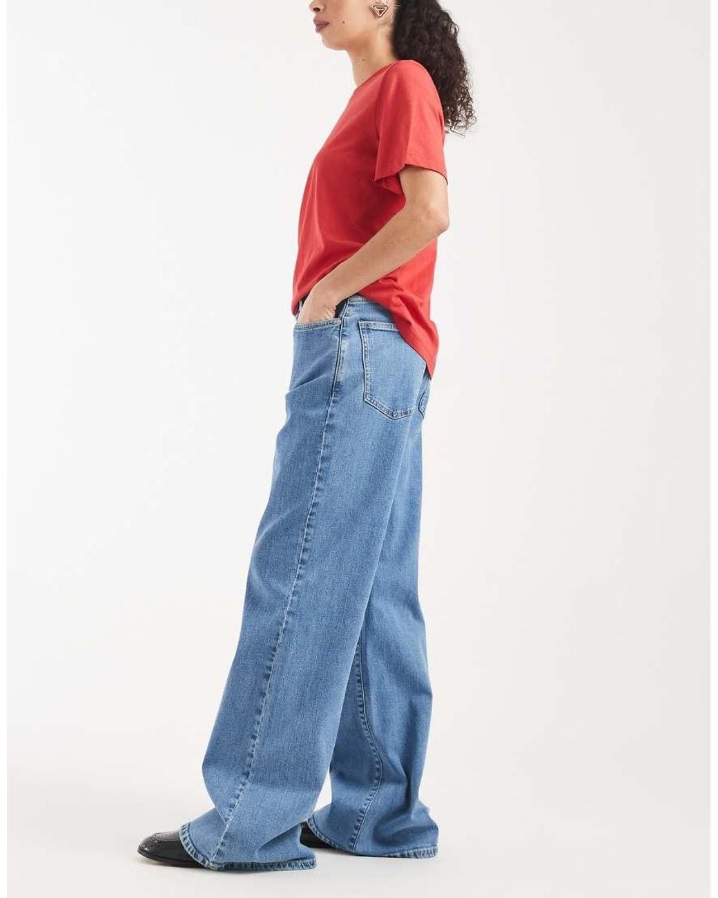 Cotton On Blue Curvy Stretch Wide Jean