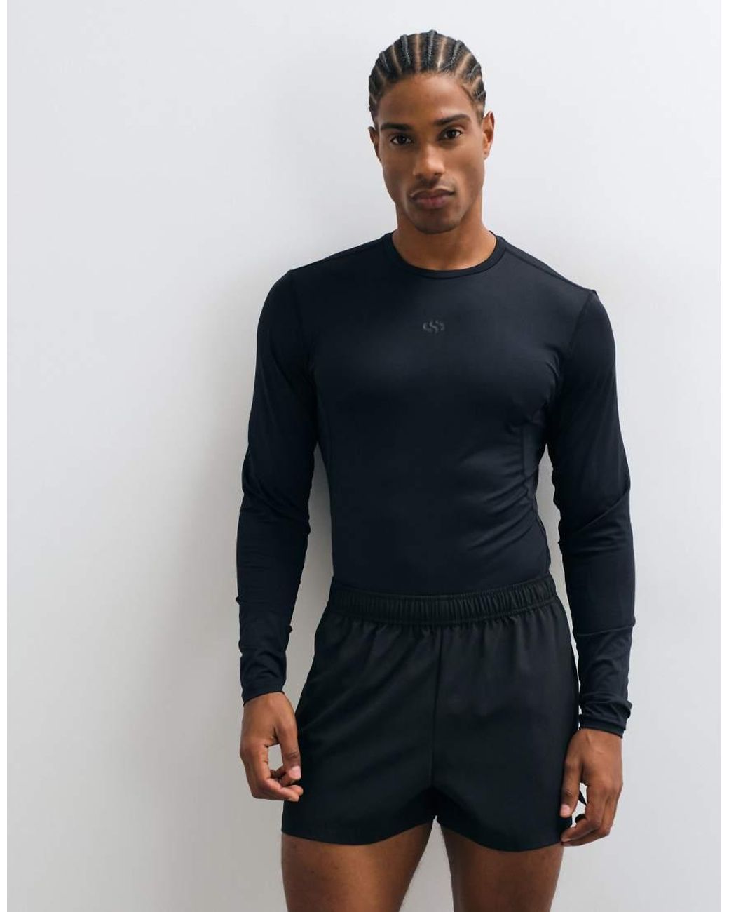Jack & Jones Blue Sports Baselayer Long Sleeve Jersey T-shirt for men
