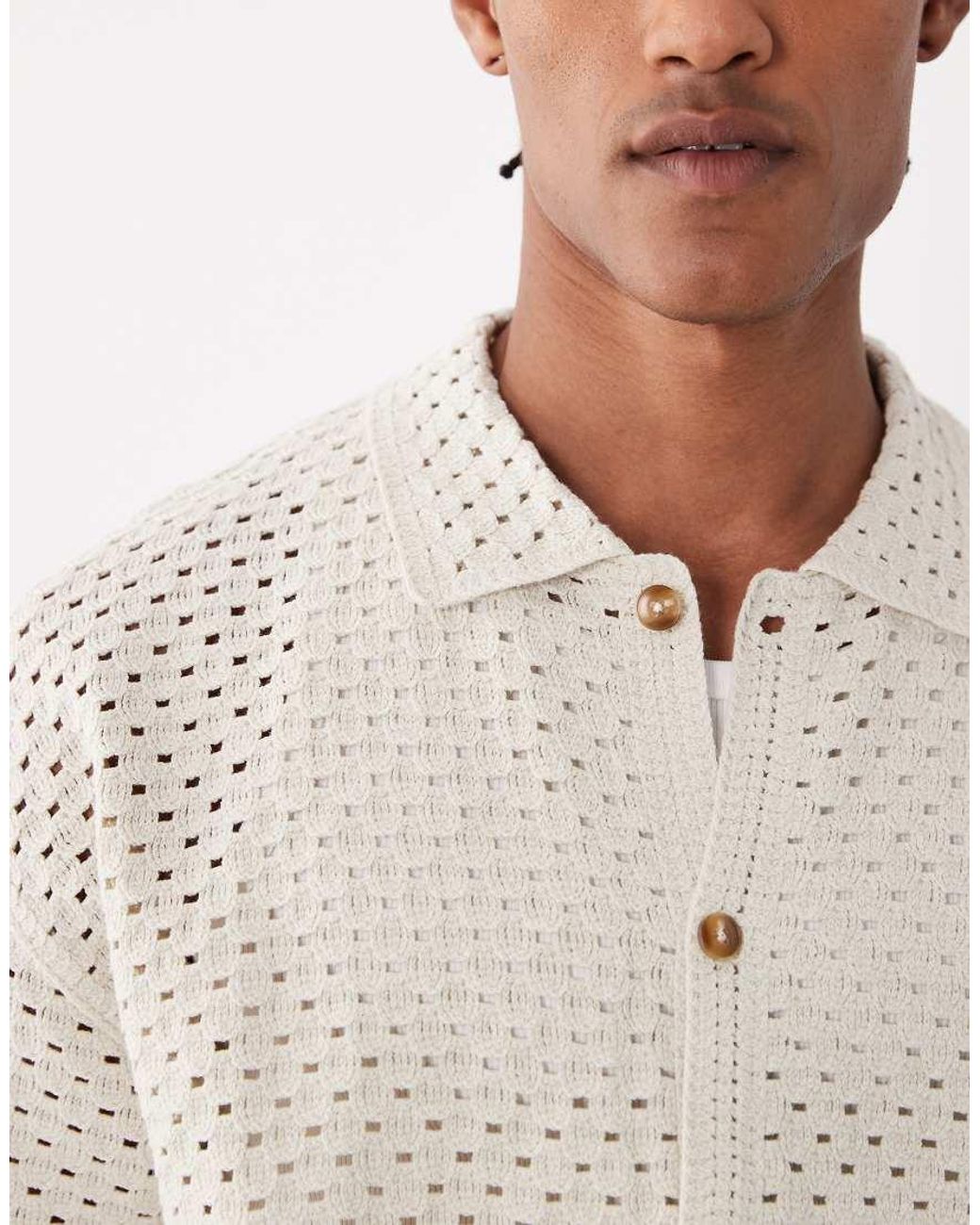 BLKVIS Natural Crochet Shirt for men