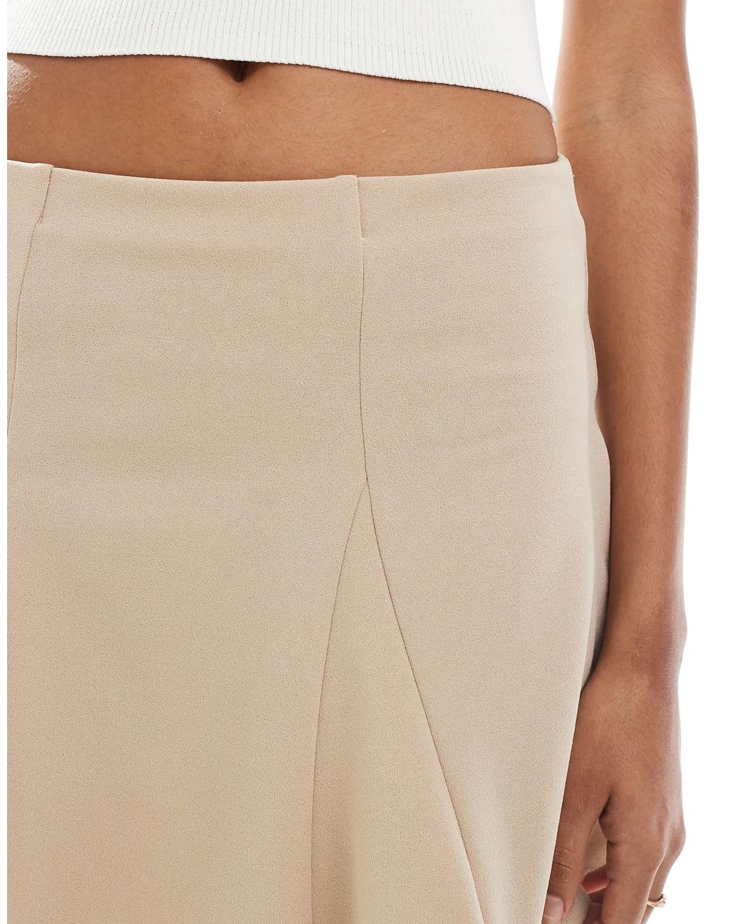 Mini-jupe à godets - taupe ASOS en coloris White