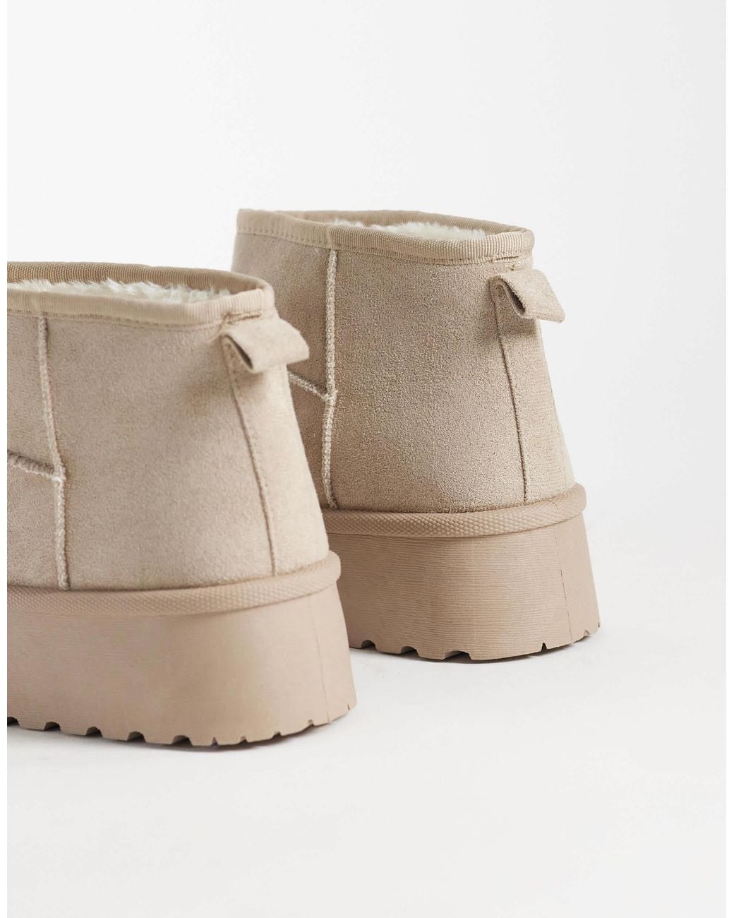 SEQWL Natural Mini Flatform Boots