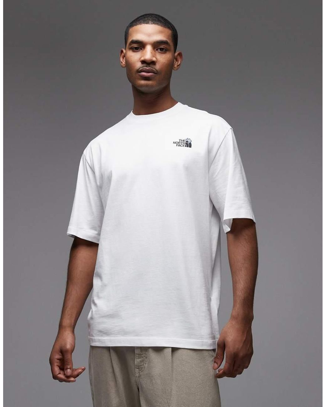 The North Face Gray Blossom Backprint Oversized T-Shirt for men