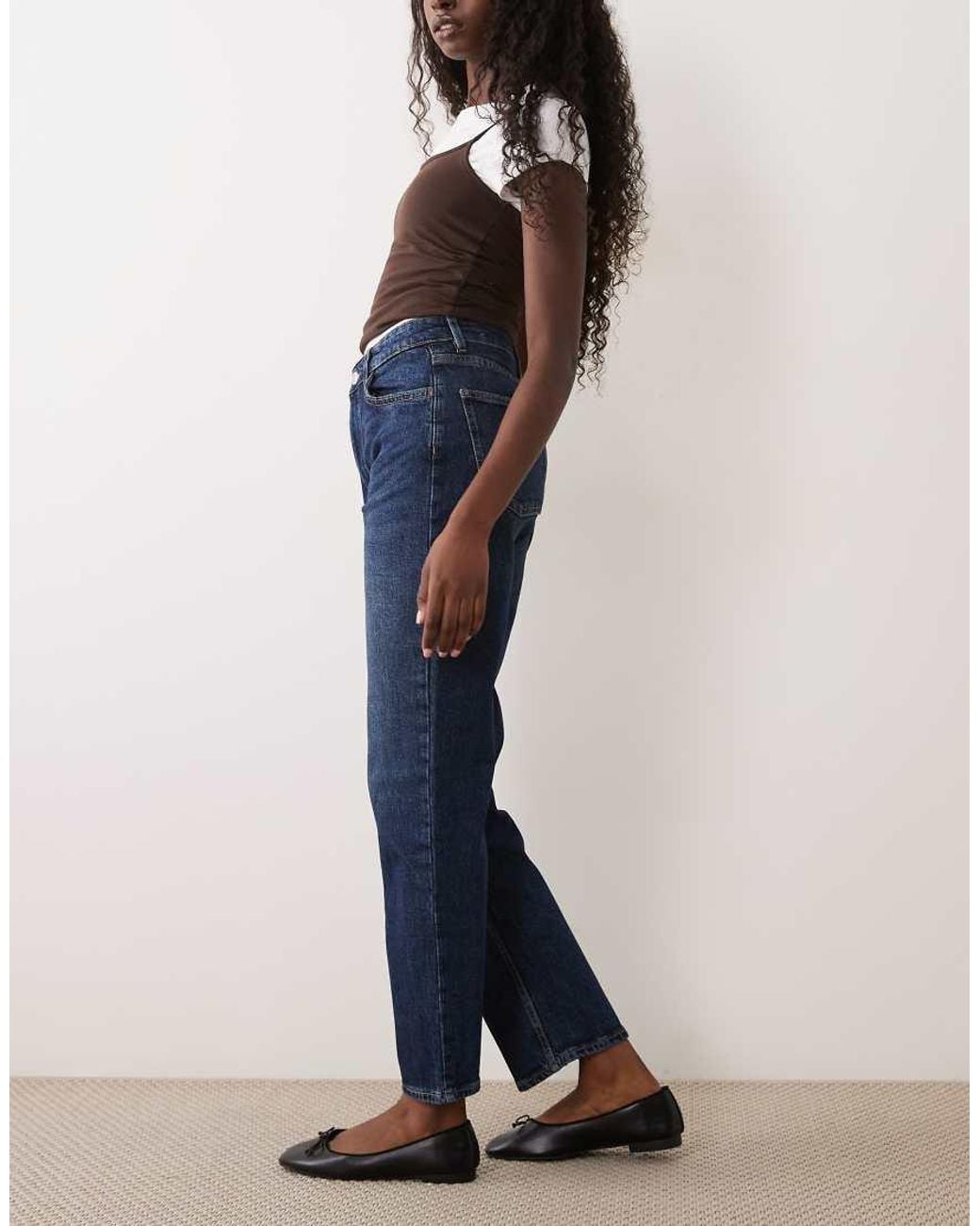 Mango Blue Newmom Relaxed Mom Jeans