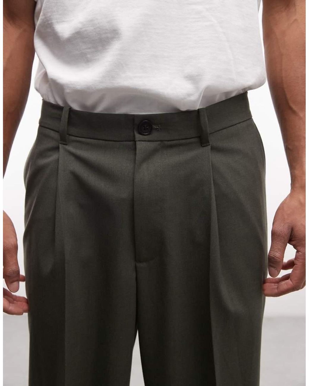 Weekday Gray Loose Fit Tailored Trousers for men