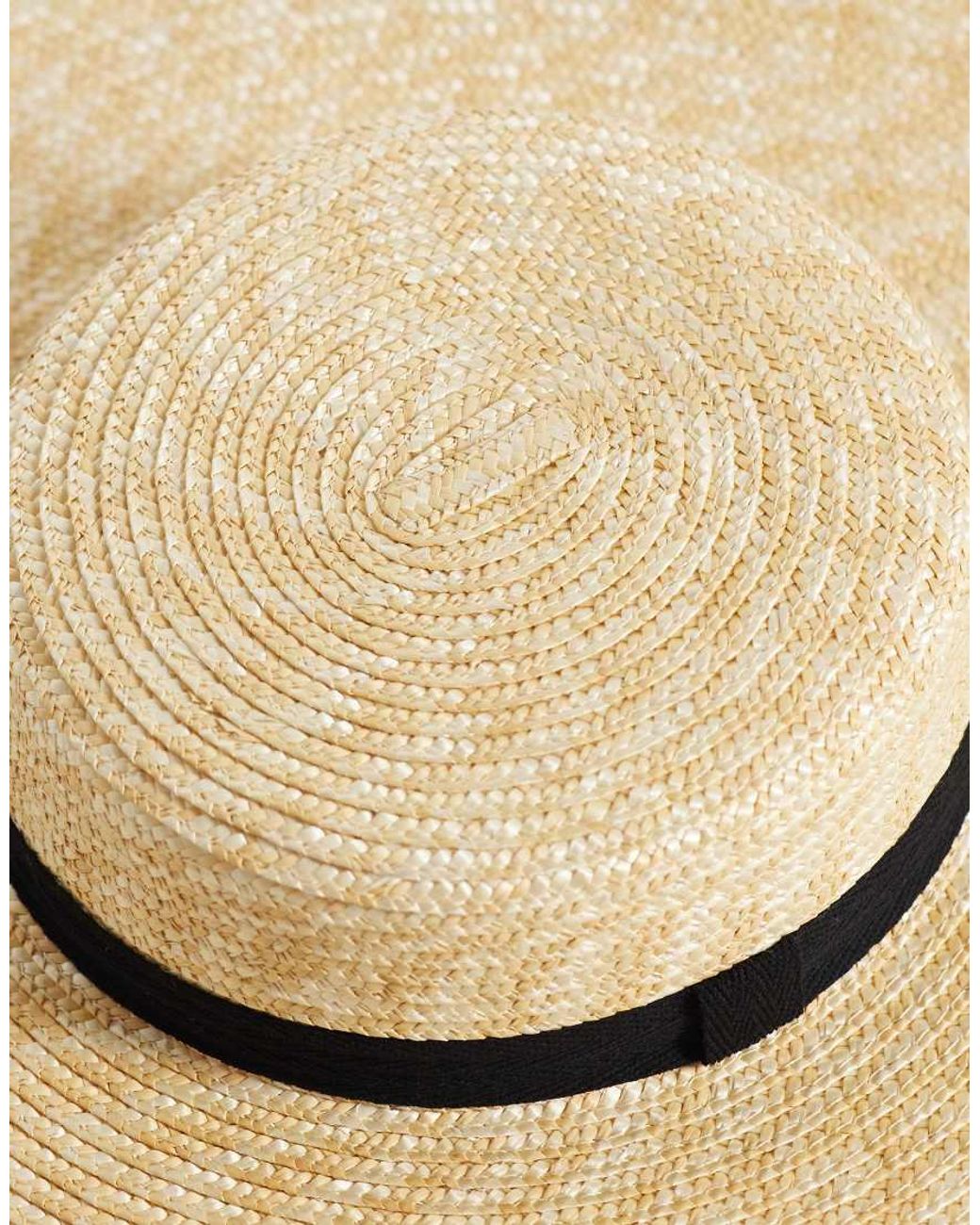 ASOS Natural Straw Boater Hat