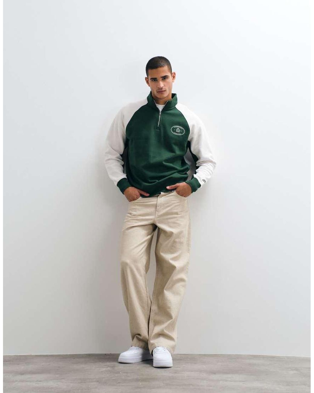 Nike Green Club Ncc 1/4 Zip Logo Sweatshirt for men