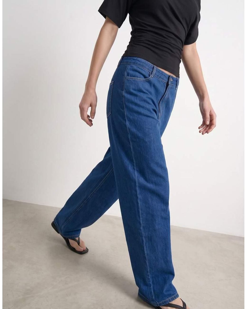 HYPEDROP Blue Barrel Fit Trousers