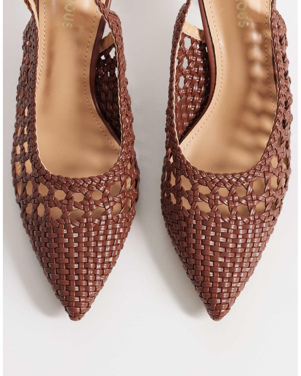 Glamorous Pink – geflochtene absatzschuhe