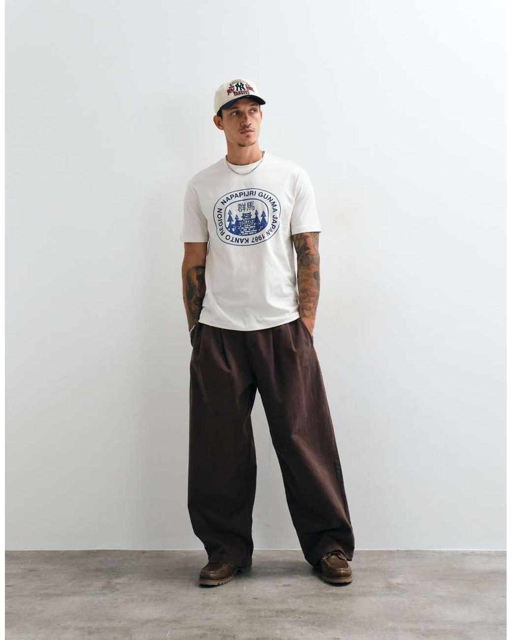 Napapijri White Japan T-shirt for men
