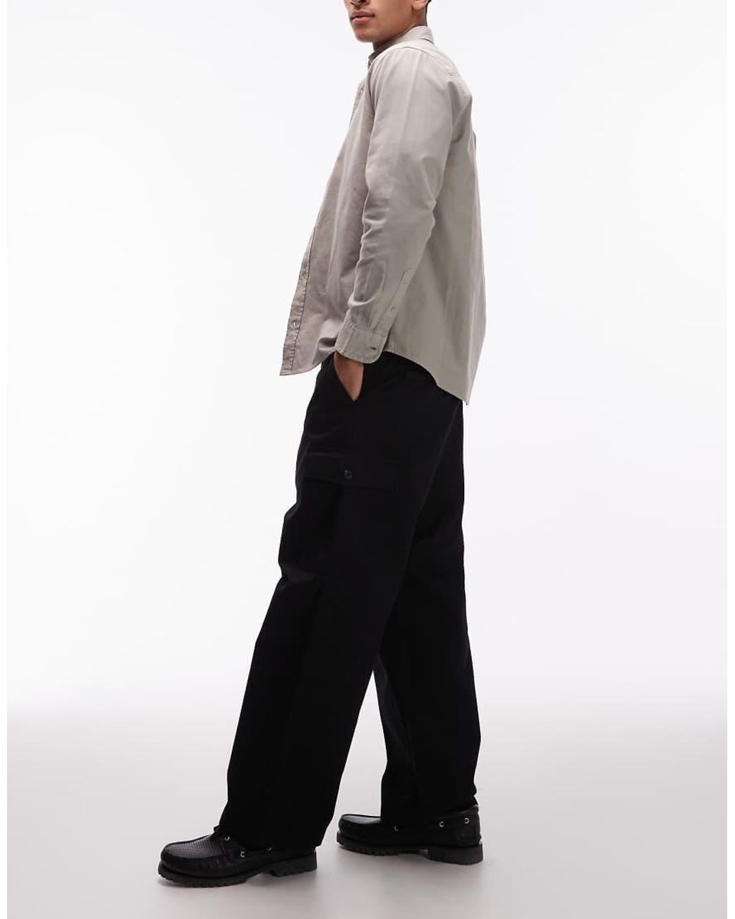 Carhartt Gray Brady Straight Fit Cargo Pants for men