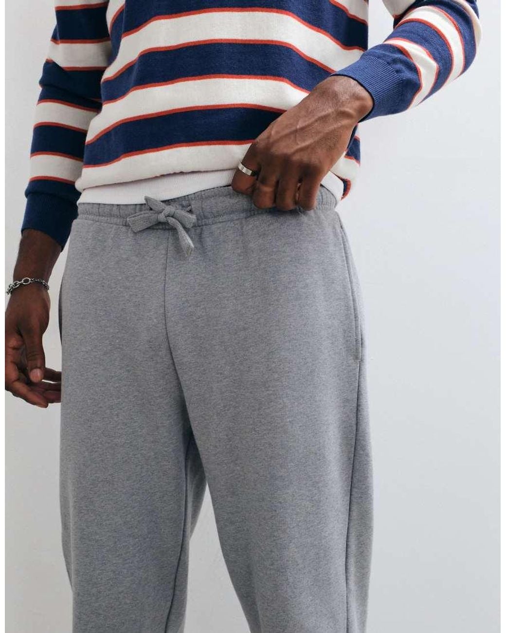 ASOS White Premium Heavyweight 400gsm Straight Leg jogger for men