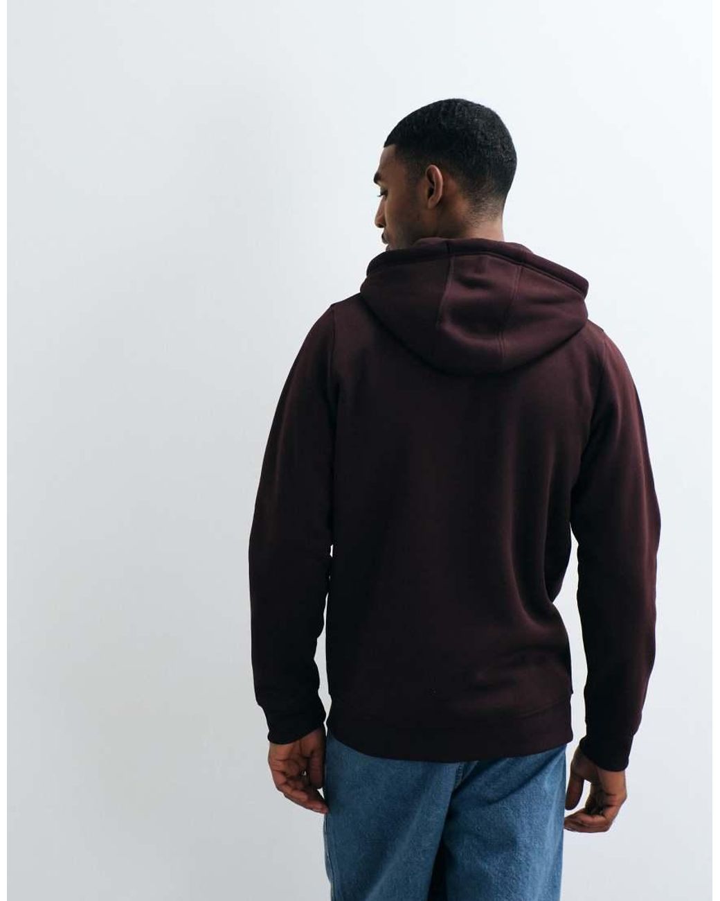 Brave Soul Black Zip Through Hoodie With Drawcords for men