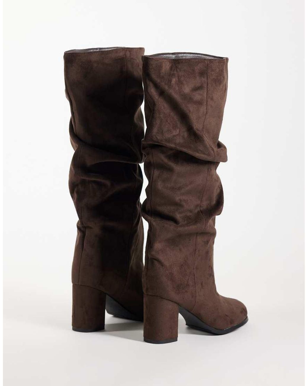 SIMMI Brown Simmi London maggie Ruched Knee Boots