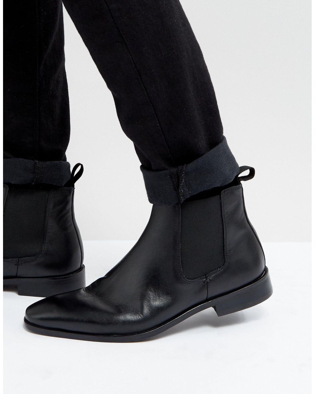 black chelsea boots dune