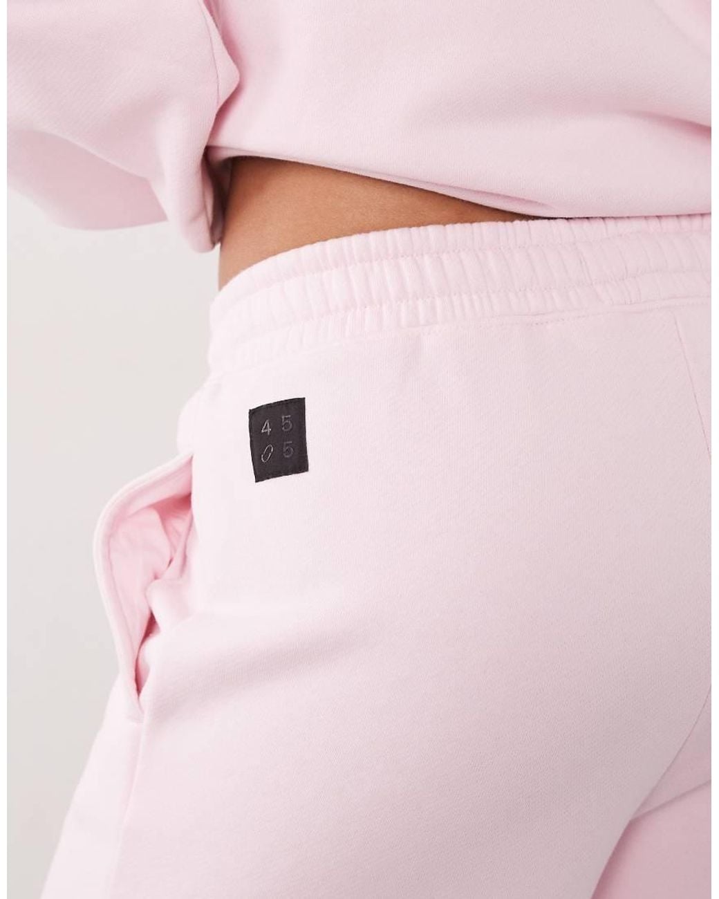 4505 Pink Rest Day 400gsm Heavyweight Cotton Slouchy Fit Cuffed Sweatpants