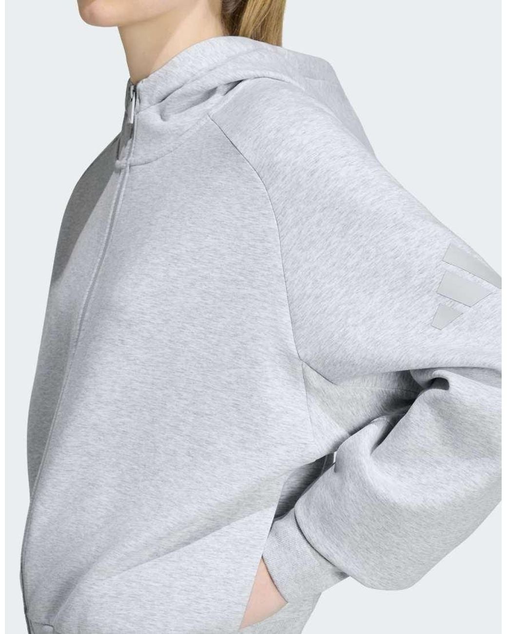 Adidas Originals Blue Soft Lux Full-zip Hoodie