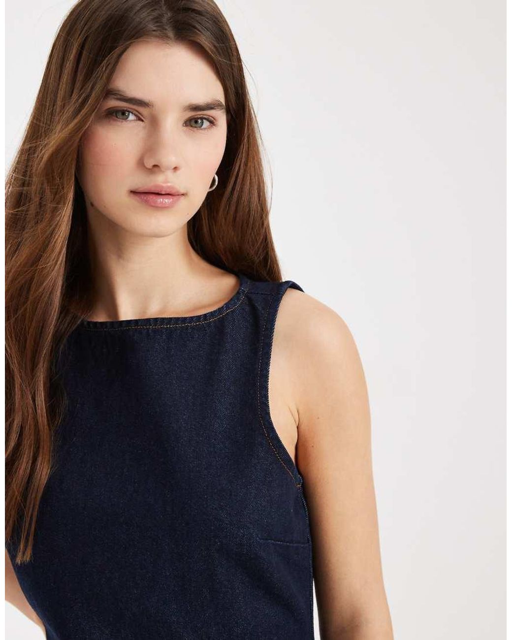 Miss Selfridge Blue Denim Shift Dress
