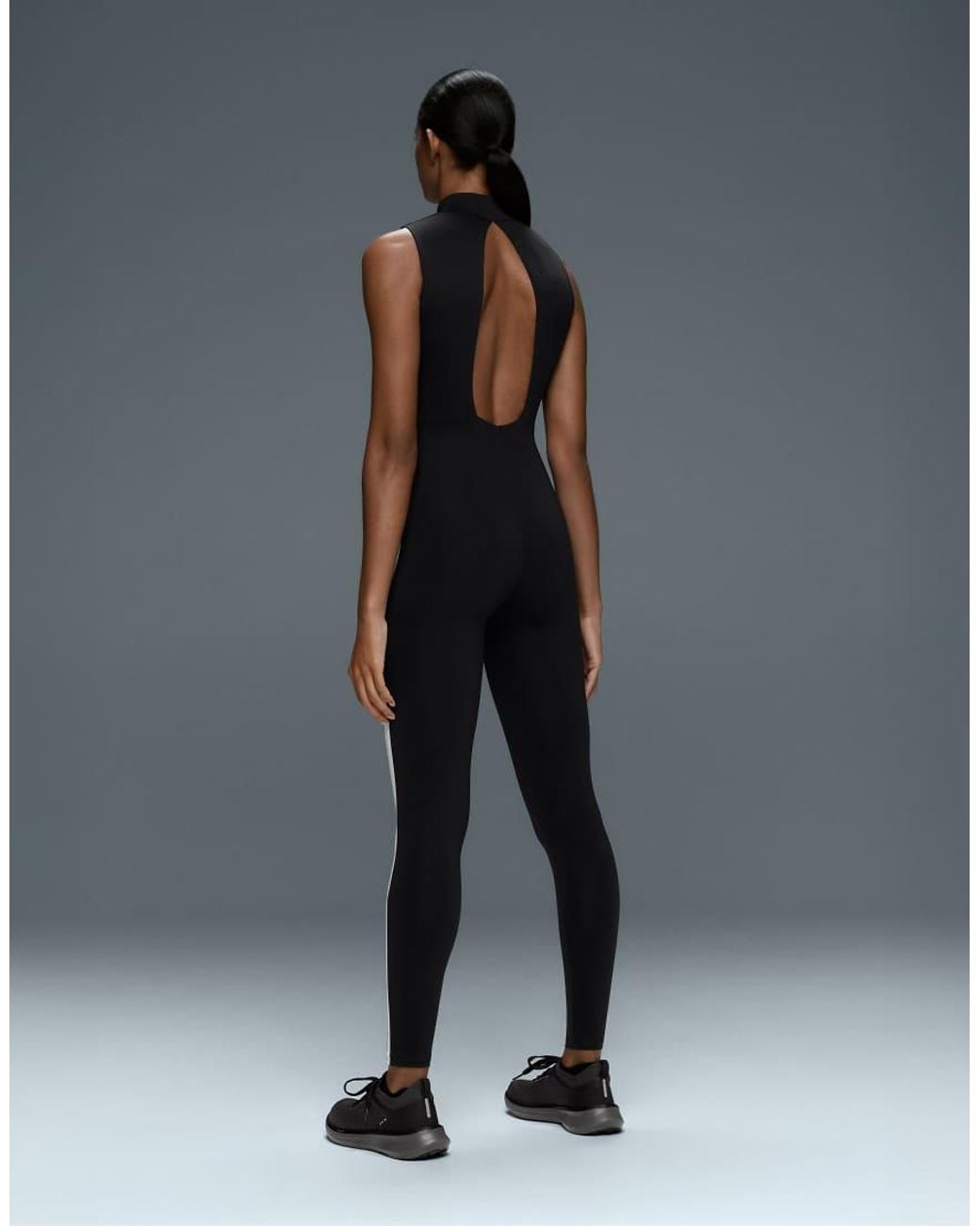 Oysho Blue Long Compressive Colourblock Jumpsuit
