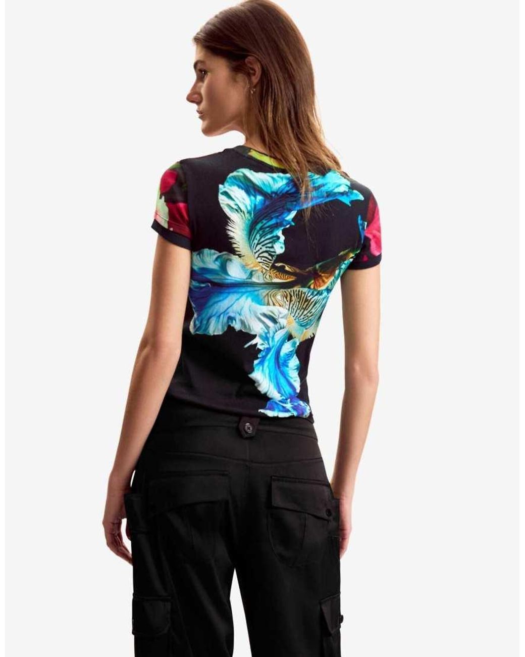 Desigual Red Designed T-shirt