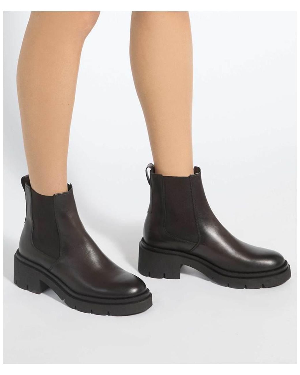 Dune Black Padelle Ankle Boots