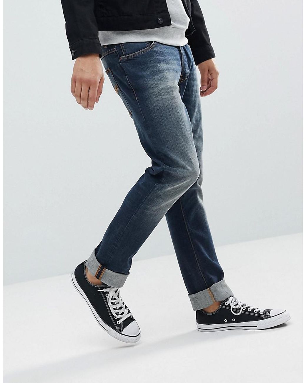 Nudie Jeans Co Dude Dan Jeans Dark Authentic Wash in Blue for Men | Lyst  Canada