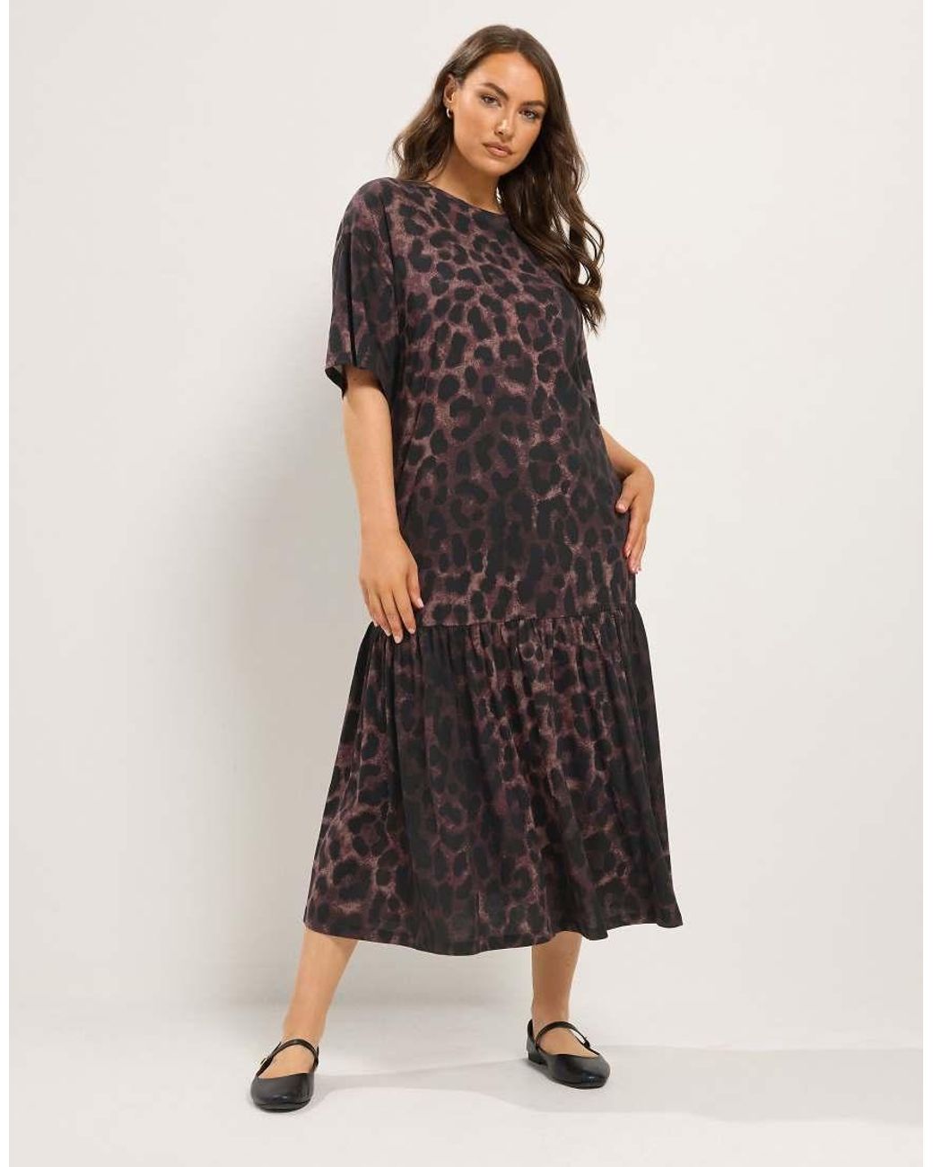 Yours Clothing Black Drop Waist Maxi Dress