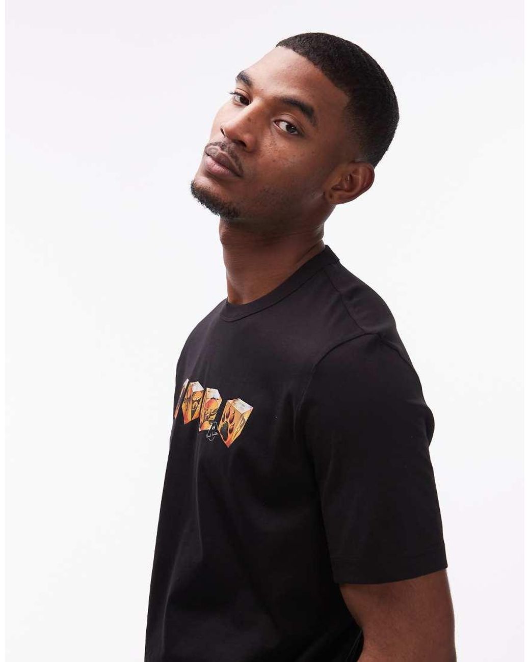 Paul Smith Black Ice Cube Skull Graphic T-shirt for men