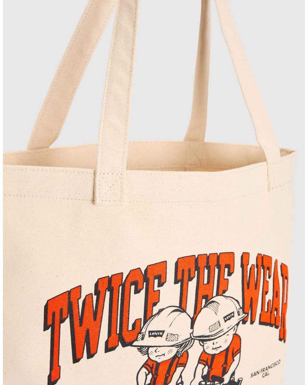 Levi's White Graphic Tote for men