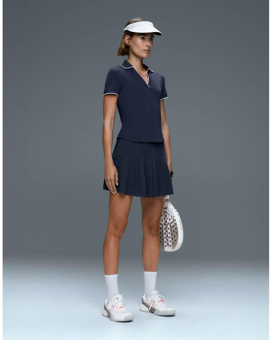 Oysho Blue Comfortlux Short Sleeve Piping Polo Shirt