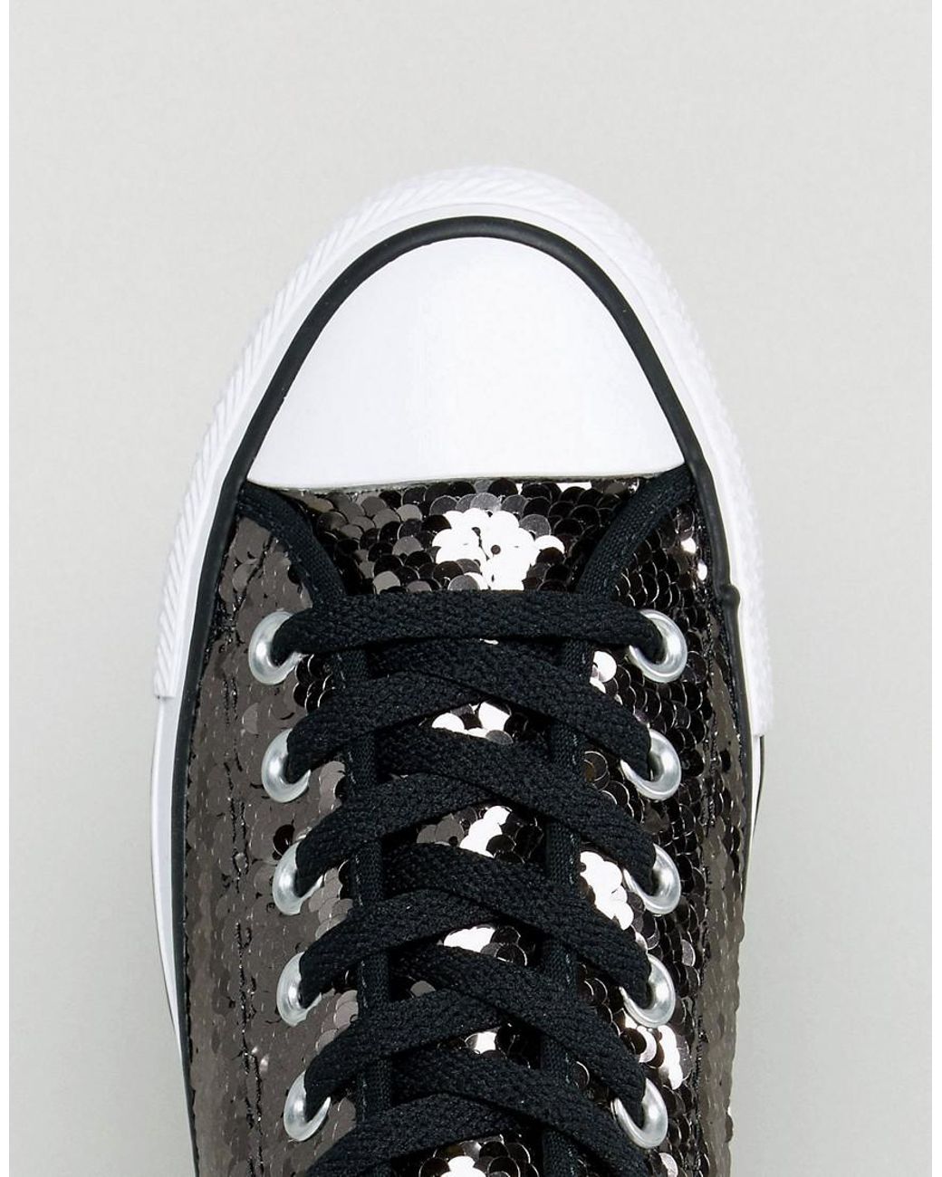 Black 2024 sequin converse