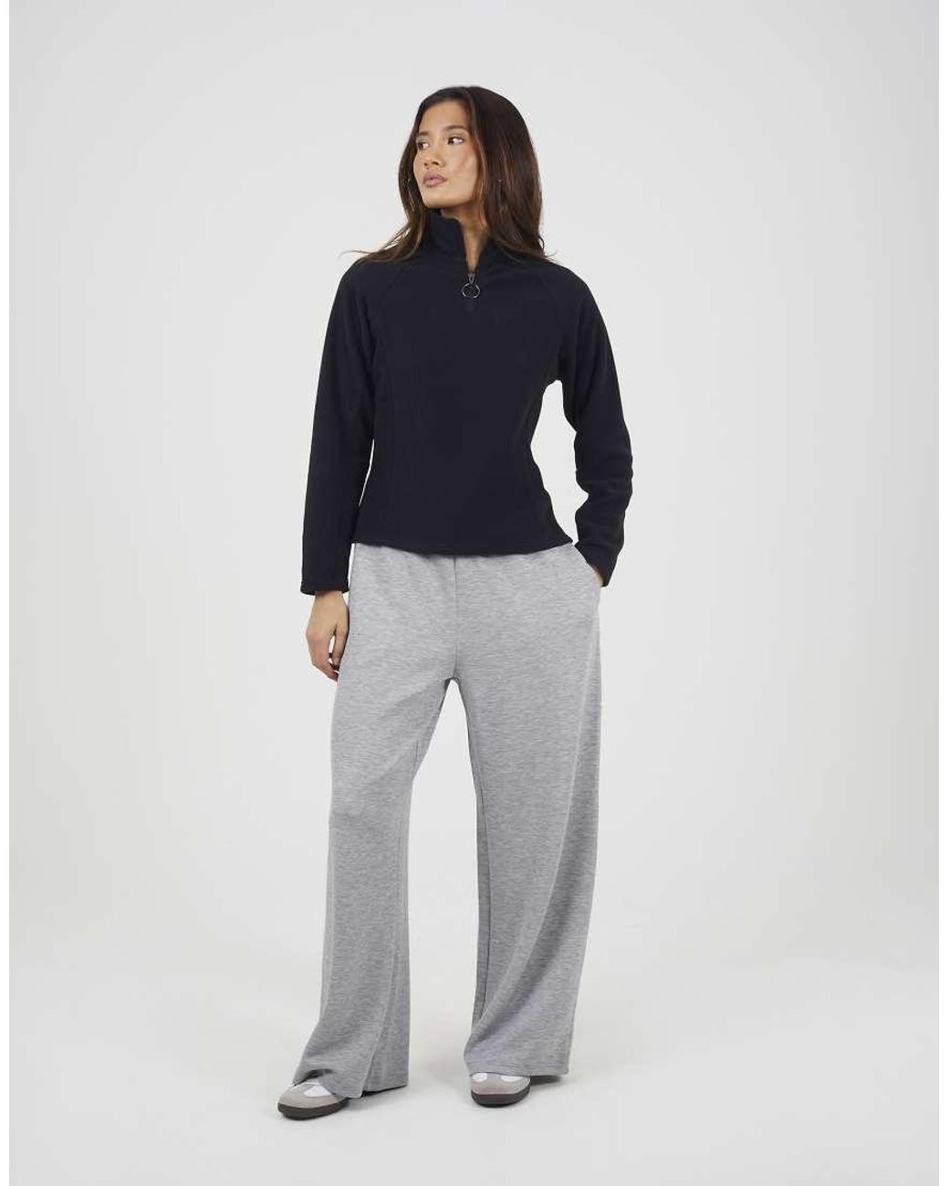 Brave Soul Blue Quarter Zip Polar Fleece Sweatshirt