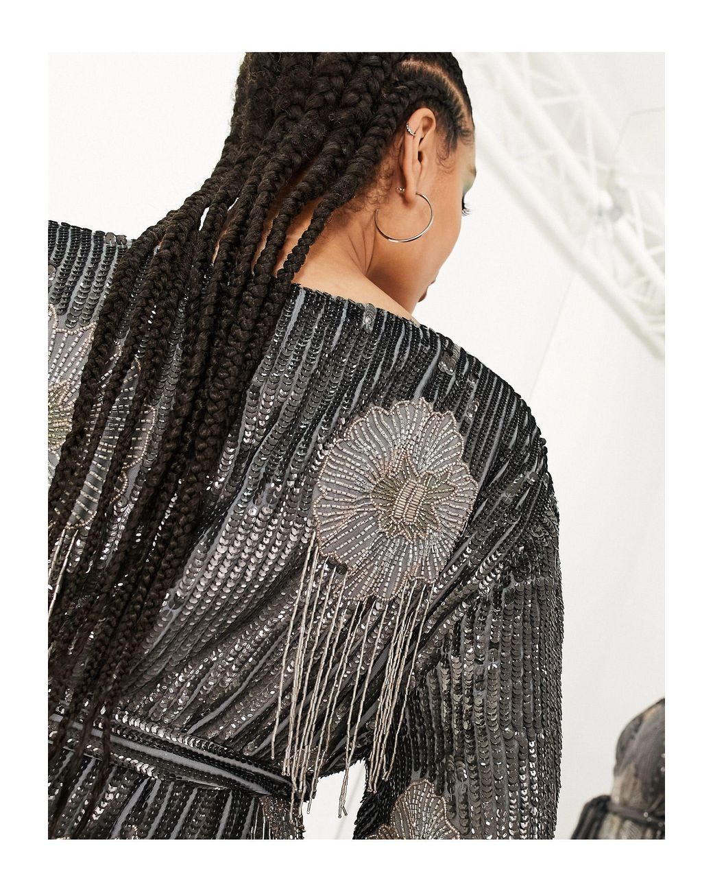 Sequin 2024 fringe cardigan