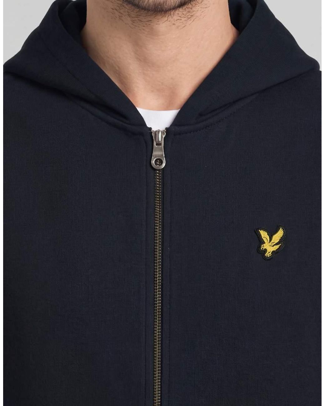 Lyle & Scott Blue Mid Layers Zip Through Hoodie for men