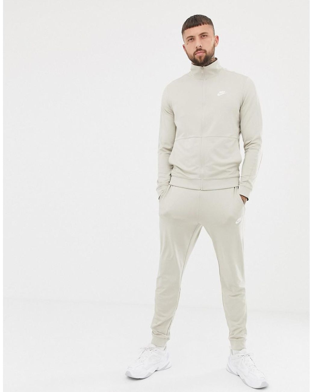 Beige nike tracksuit mens new arrivals