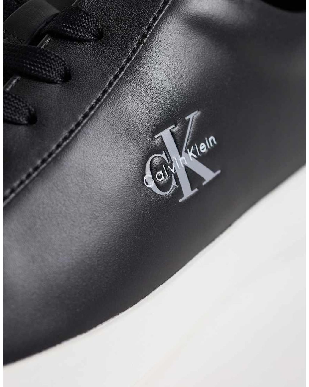 Calvin Klein Blue Leather Low Profile Cupsole Sneakers for men