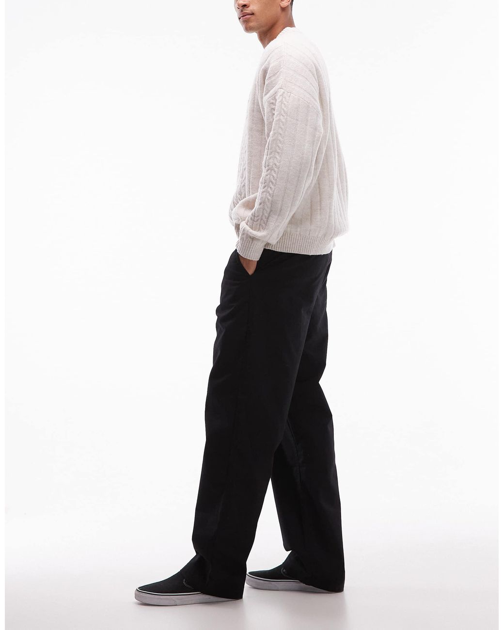 Authentic - pantalon chino ample Vans pour homme en coloris White