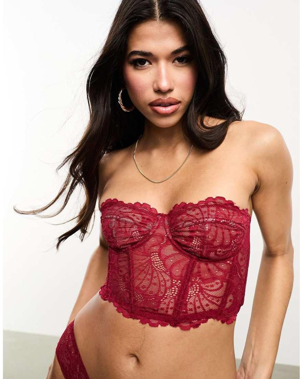 ASOS Red Sienna Lace Underwi Corset