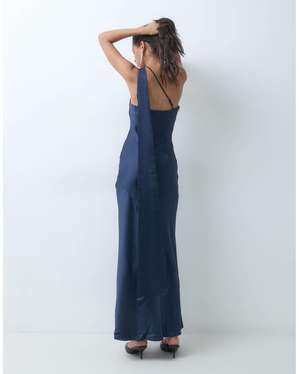 Pretty Lavish Sheree Exclusive Scarf Detail Maxi Dress in Blue | Lyst