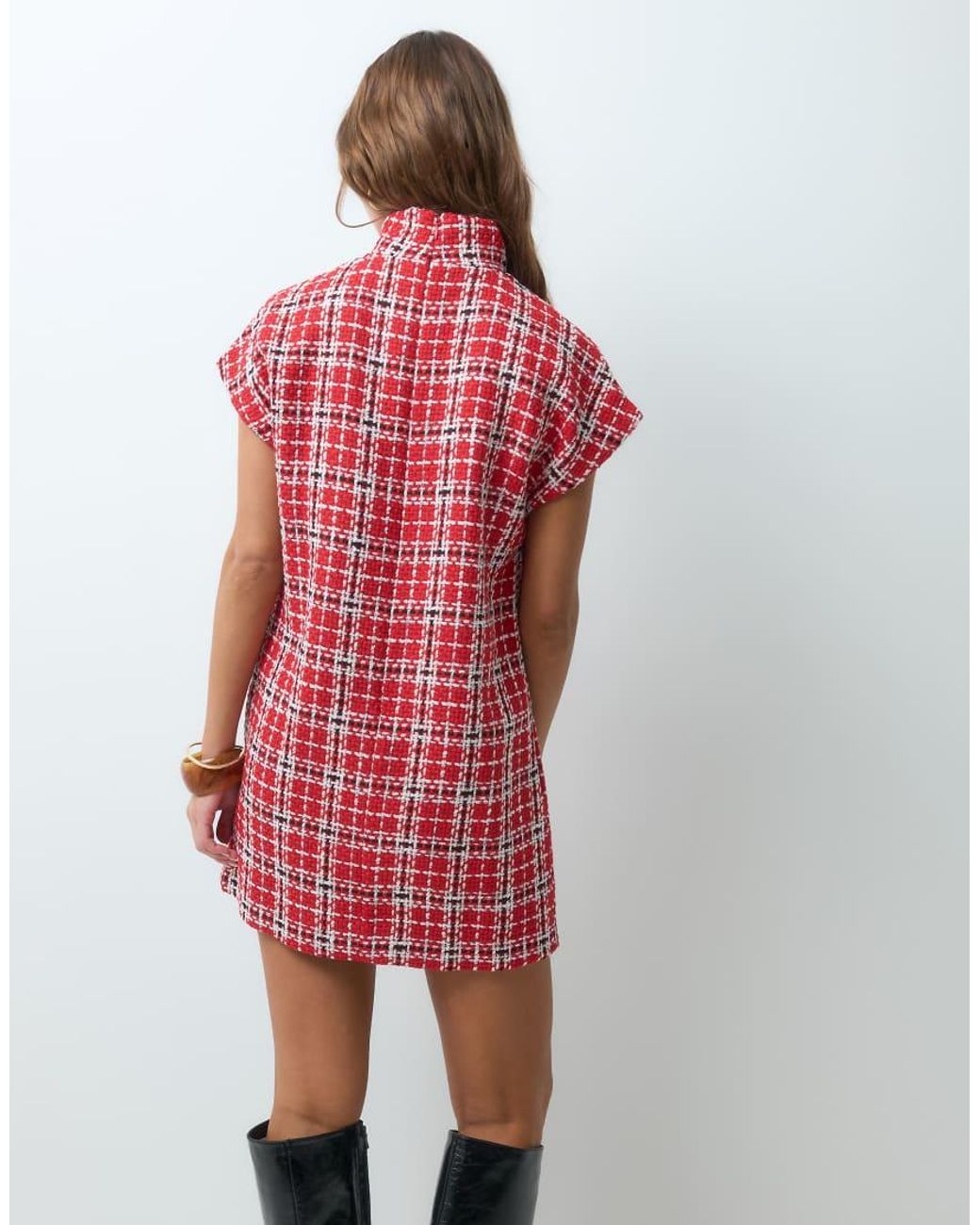 ASOS Red High Funnel Neck Mini Dress