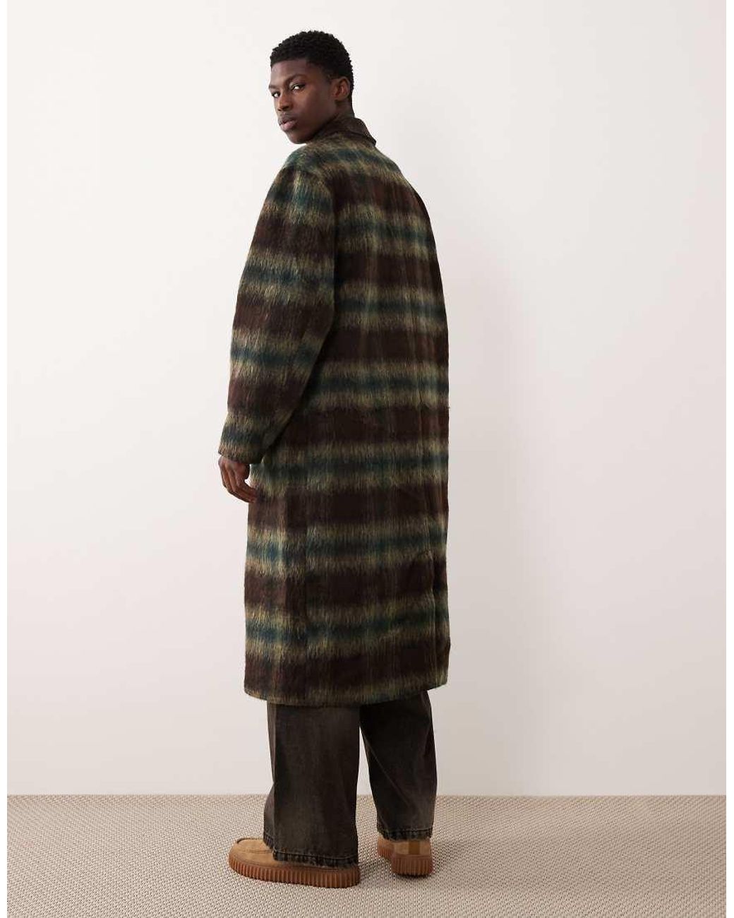 ASOS Black Wool Look Oversized Coat for men