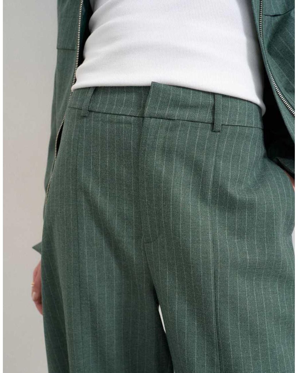 TOPSHOP Green Co Ord Barrel Trouser