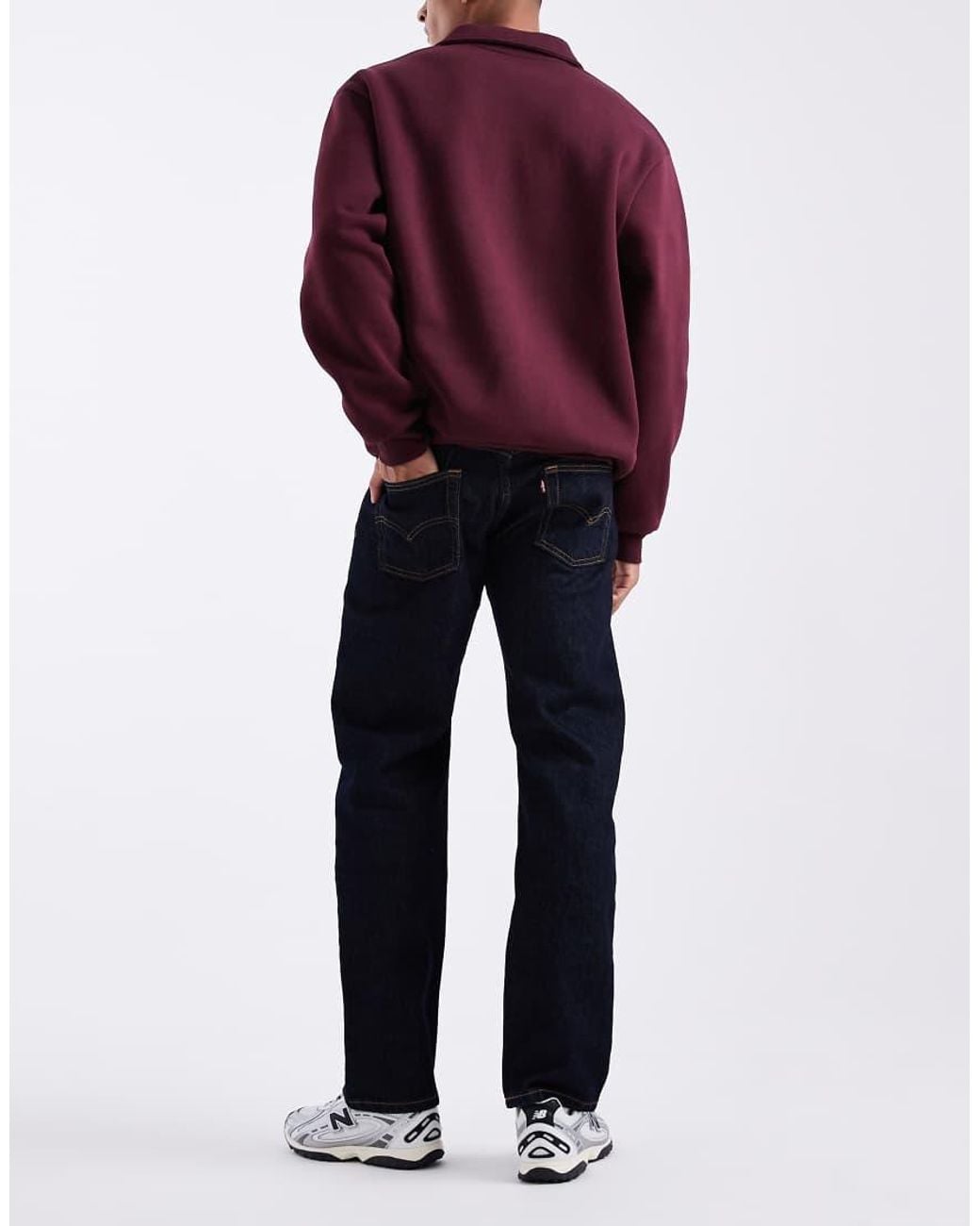 Levi's Black 555 '96 Relaxed Straight Jeans for men
